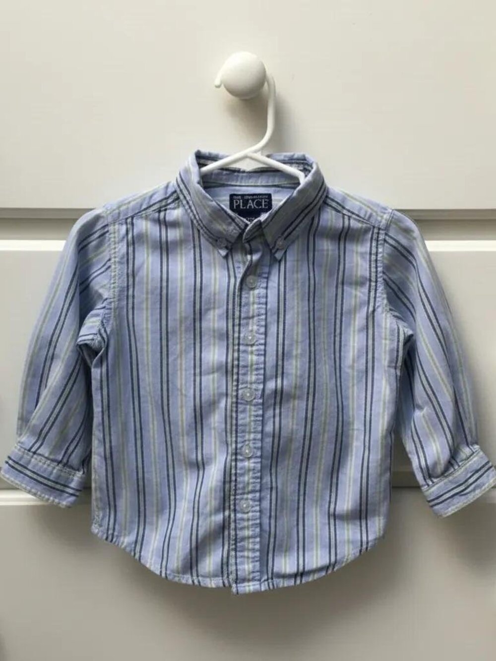 The Children's Place Striped Button-Up Shirt 24M